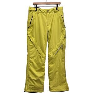 Orage Snow Pants Women’s Waterproof Snowboard Insulated Belted Ski Yellow Sz L